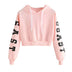 Crop pullover top sweatshirt women - Minihomy