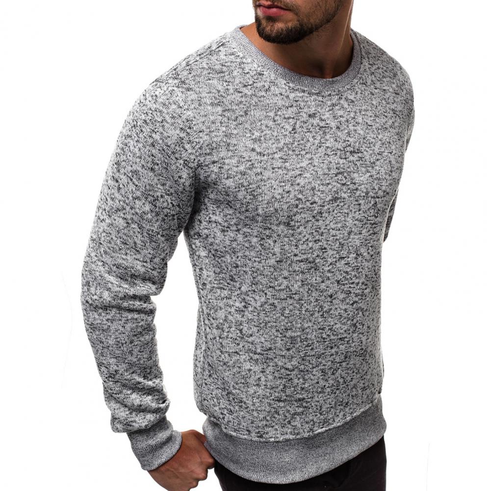 Men's Pullover - All Match Simple Long Sleeve Sweater - Minihomy