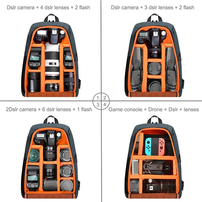 Outdoor Travel Camera Bag with Laptop Compartment Bag - Minihomy