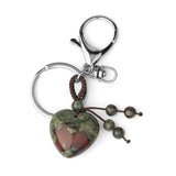 Love Natural Stone Crystal Keychain - Minihomy