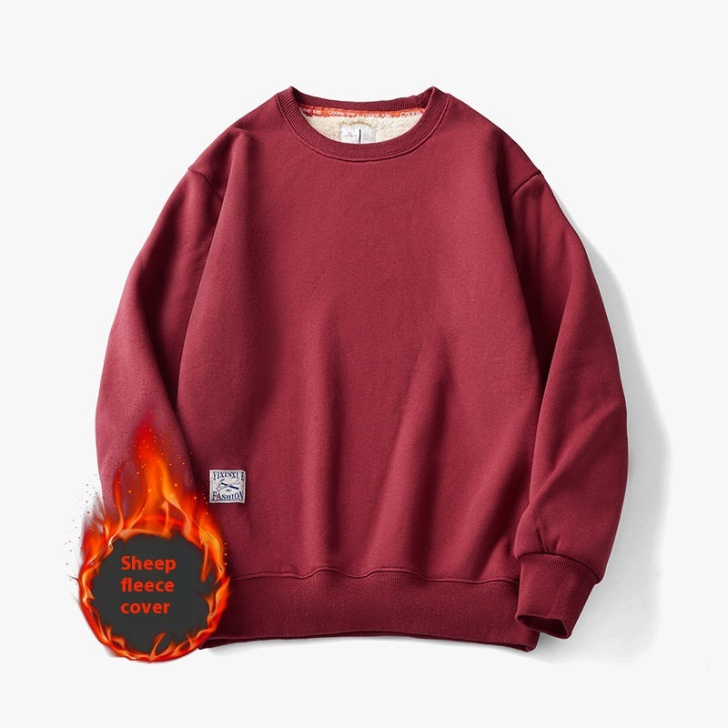 Erkek Sıcak Polar Sweatshirt - Düz Renk Kazak