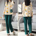 Loose Print Pajamas Women Autumn Winter Pyjama Set Long Sleeves And Trousers Sleepwear - Minihomy