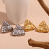 18K Gold Triangular Stud Earrings - Ins Fashion Retro Style Jewelry for Women - Minihomy