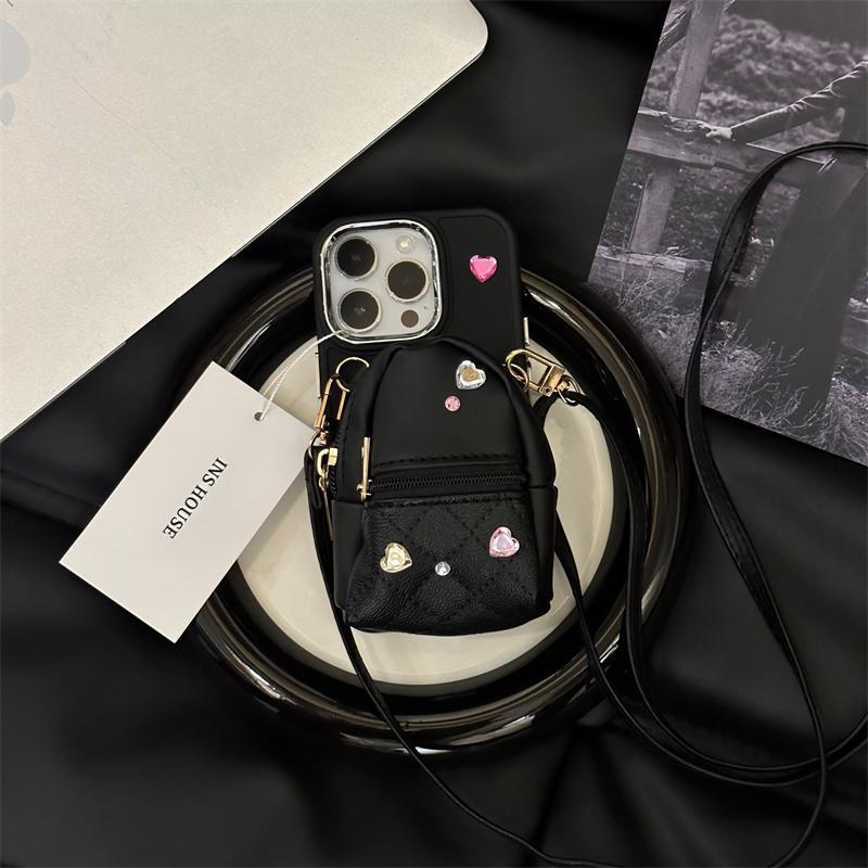 Cute Crossbody Phone Case for iPhone - Light Luxury Bag with Removable Strap - Minihomy