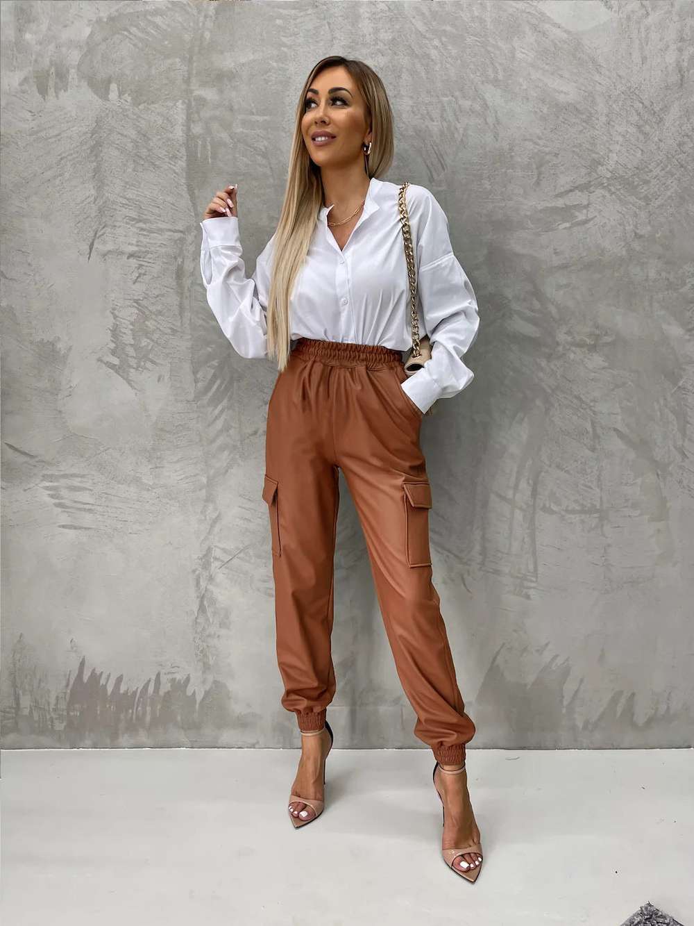 Ankle-Tied Elastic Waist Pants Women - Minihomy