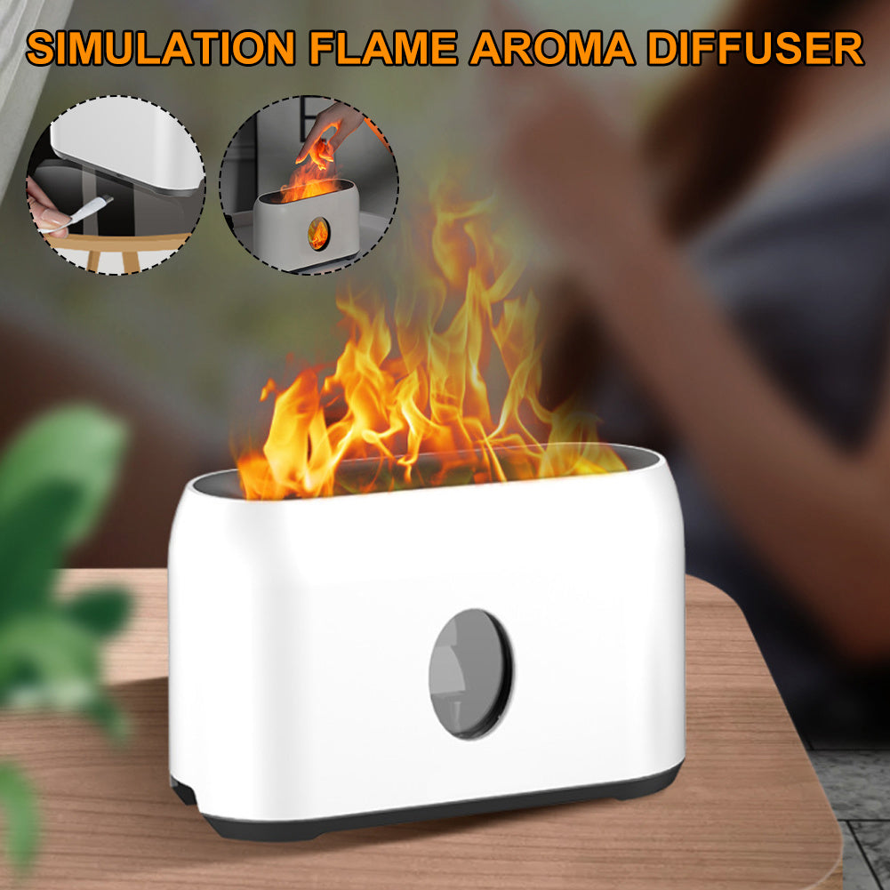 Mute Aroma Diffuser Humidifier with Realistic Flame Simulation - Minihomy