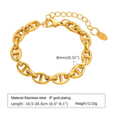 Ornament Extended Stainless Steel Bracelet Gold - Minihomy