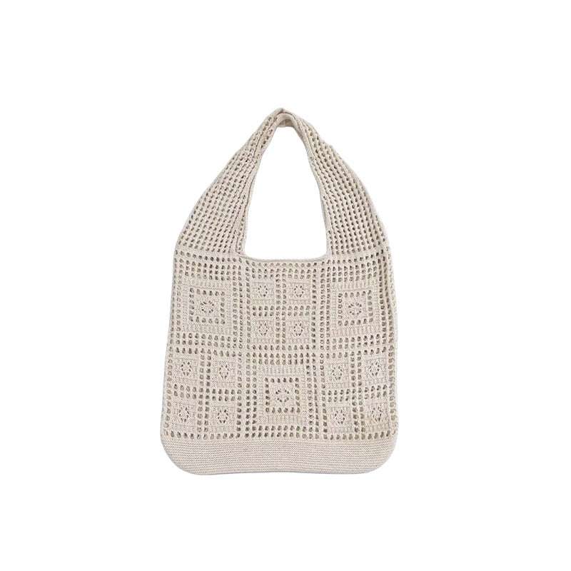 All-Matching Solid Color Knitted Shoulder Bag - Minihomy