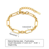 Ornament Extended Stainless Steel Bracelet Gold - Minihomy