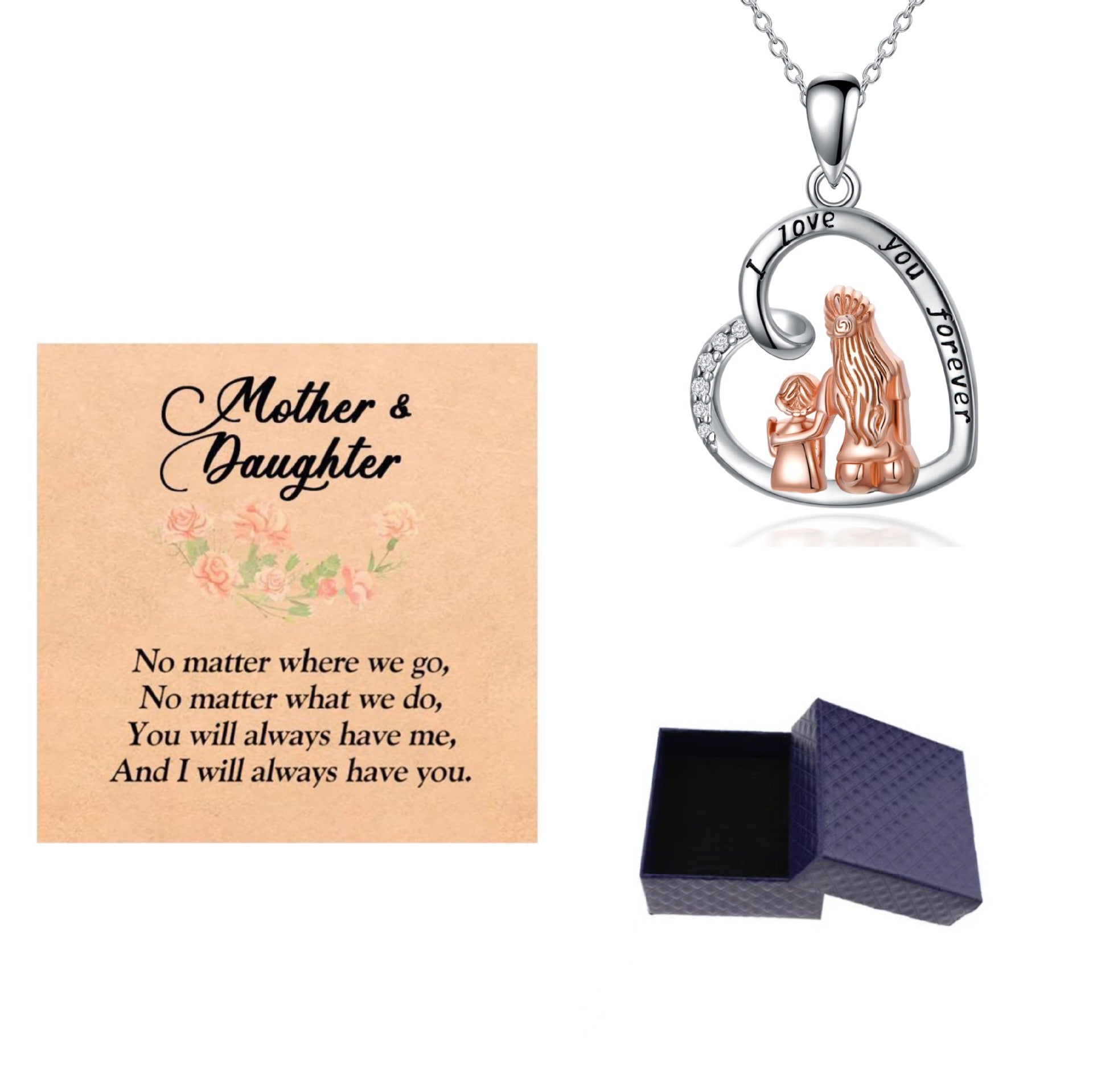 Heart Shaped Mother's Day Necklace Gift In Two Colors - Minihomy