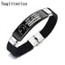 Black 12 Constellation Zodiac Sign ID Bracelets Bangles For Women Men - Minihomy