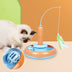 2-in-1 Pet Cat Toy with Feather for Self-Play - Interactive Turntable Toy for Cats - Minihomy