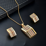 Exaggerated Jewelry Series Square Alloy Two-piece Jewelry - Minihomy