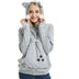 Cute Hoodies Pullover Sweatshirts With Pet Pocket for Winter Women - Minihomy