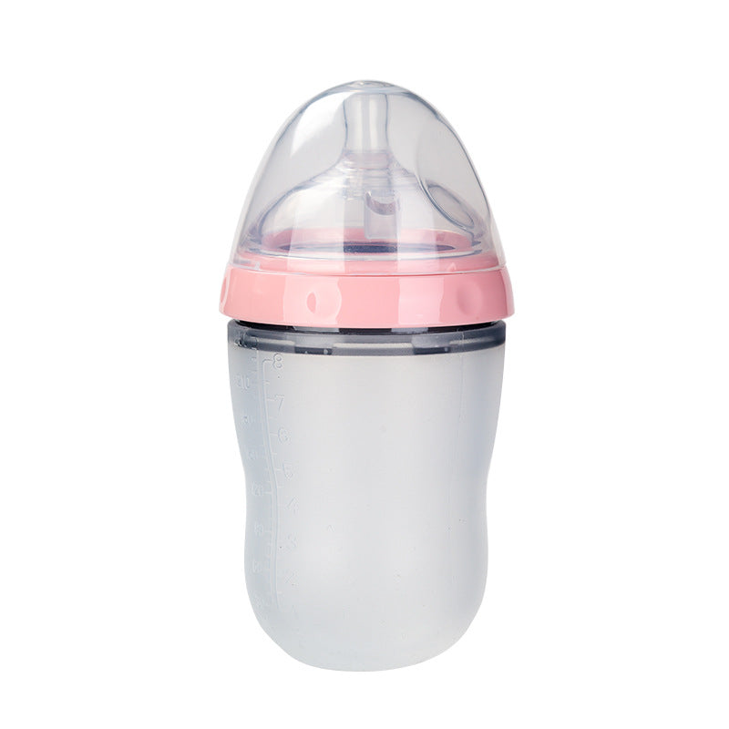 Breast Milk Silicone Baby Feeding Bottle Soft Feeding Bottle - Minihomy