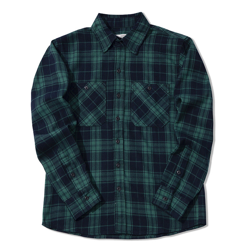 Heavy Thick Plaid Shirt For Men - Minihomy