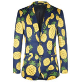 Male Hawaiian Vacation Pineapple Fruit Casual Suit - Minihomy