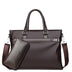 Large Capacity Business Handbag Men's Soft Leather Briefcase - Minihomy