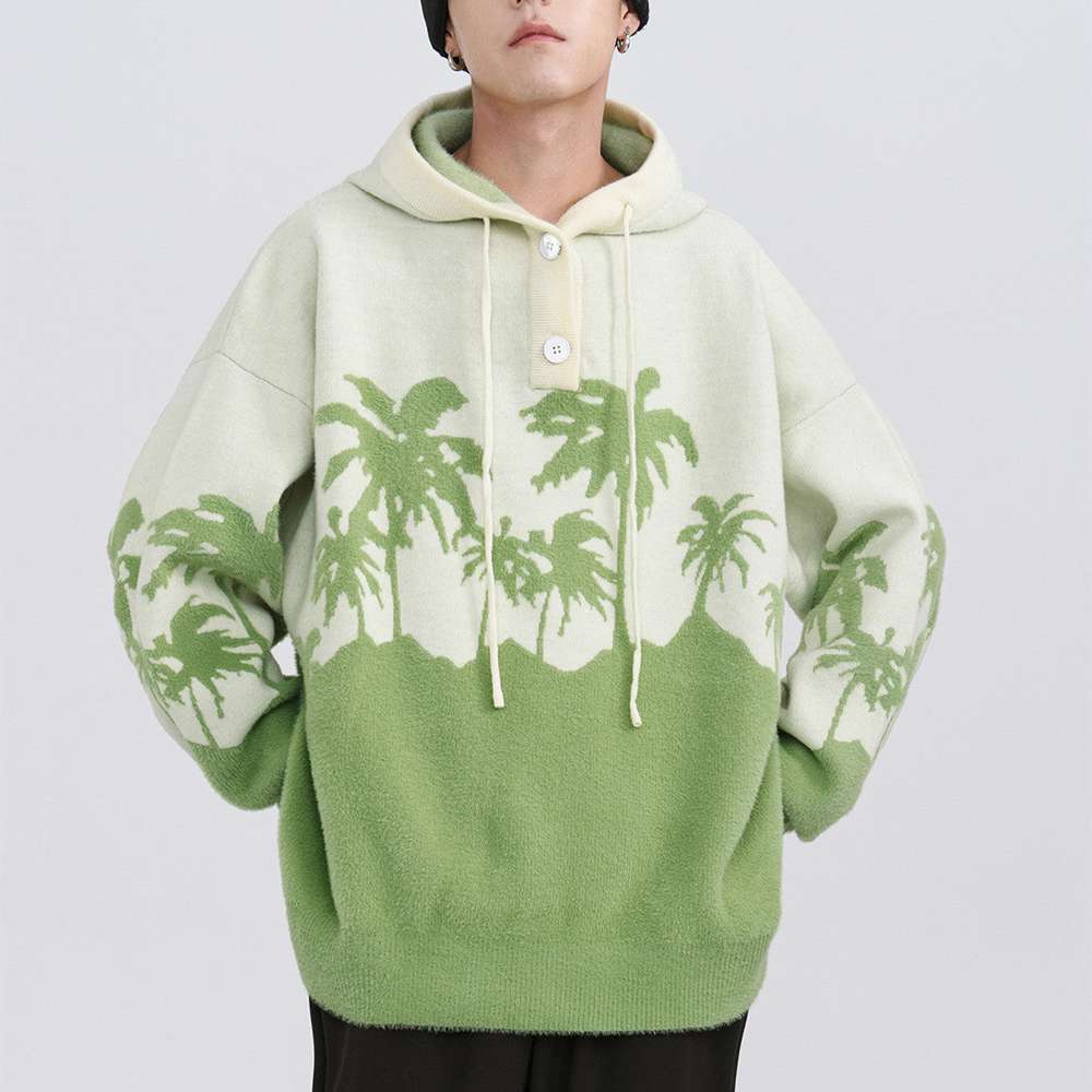 Coconut Hooded Sweater Loose Design - Minihomy