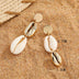 Bohemian Ins Style Seaside Holiday Golden Shell Stud Earrings - Minihomy