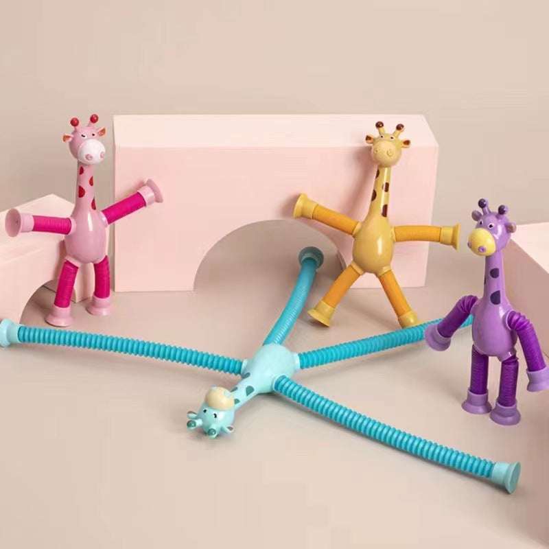 Giraffe Tubes Sensory Toys - Novelty Spring Fidget Toy for Stress Relief - Minihomy