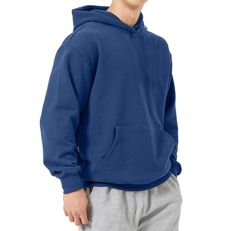 Men's Sweatshirt Tide High Street Large Size Solid Color - Minihomy