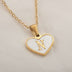 26 Letter Heart-shaped Necklace White Shell Love Clavicle Chain Necklace For Women - Minihomy