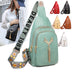 Deer Tassel Design Crossbody Bag Letter Embroidery Chest Bags For Women - Minihomy