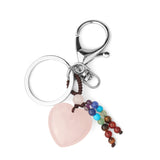 Love Natural Stone Crystal Keychain - Minihomy