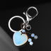 Love Natural Stone Crystal Keychain - Minihomy