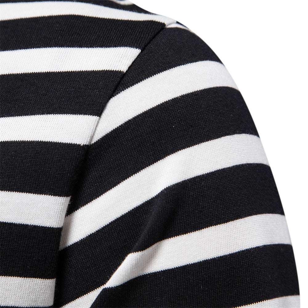 Men's Casual Long Sleeve Striped T-shirt - Minihomy