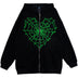 Hoodie Printed  Jacket Fleece Zip Sweatshirt - Minihomy