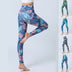 Leaves Printed Yoga Pants Women's High Waist Hip Lifting Leggings - Minihomy