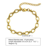 Ornament Extended Stainless Steel Bracelet Gold - Minihomy