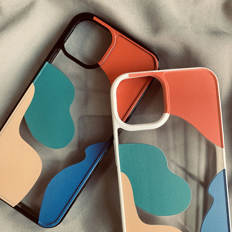 Color Block Contrast Color Geometry Suitable For Mobile Phone Cases - Minihomy