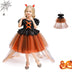 Halloween Girls' Witch Performance Costume Party Dress - Minihomy