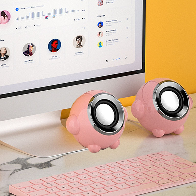 Home Wired Cute Multimedia Usb Subwoofer Mini Speakers - Minihomy