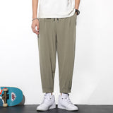 Drawstring Pants - Summer Casual Ice Silk Trousers for Men - Minihomy