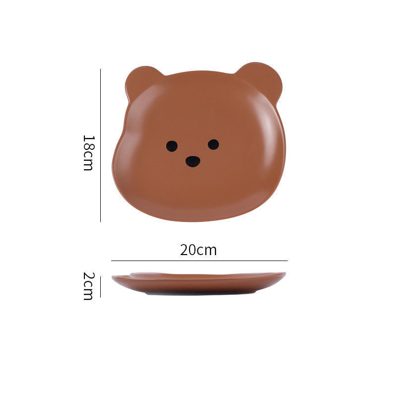 Home Cartoon Cute Bear-shaped Dinner Plate - Minihomy