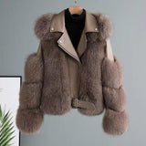 Women's Imitation Fur Motorcycle Coat - Autumn And Winter Collection