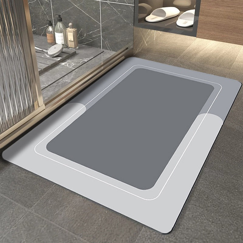 Modern Simple Soft Diatom Ooze Floor Mat Bathroom Absorbent Easy-to-dry Foot Mat - Minihomy