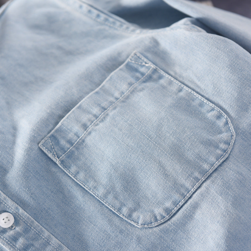 Men's Cotton Denim Shirt - Minihomy