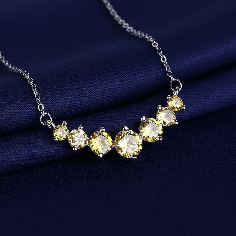 Moissanite Straight Necklace Female Pendant Clavicle Chain Jewelry - Minihomy