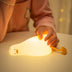 Lie Flat Duck Silicone Night Light - LED Children's Bedside Table Lamp with Pat Dimming and Rechargeable Battery - Minihomy