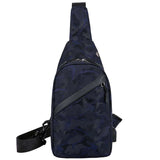 Camouflage Chest Bags Men Crossbody Bag With Headphone Hole - Minihomy