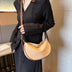 Moon Shape Underarm Bag - Solid Color Small Shoulder Messenger Bag - Minihomy