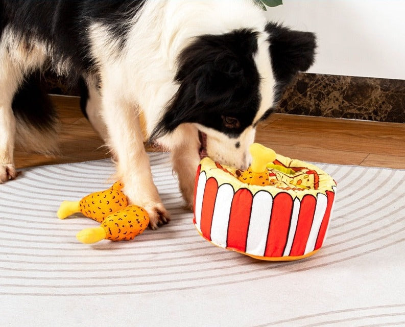 Plush Food Leakage Puzzle Simulation Chicken Leg Interactive Sound Dog Toy: Treat Your Pup to Interactive Fun - Minihomy