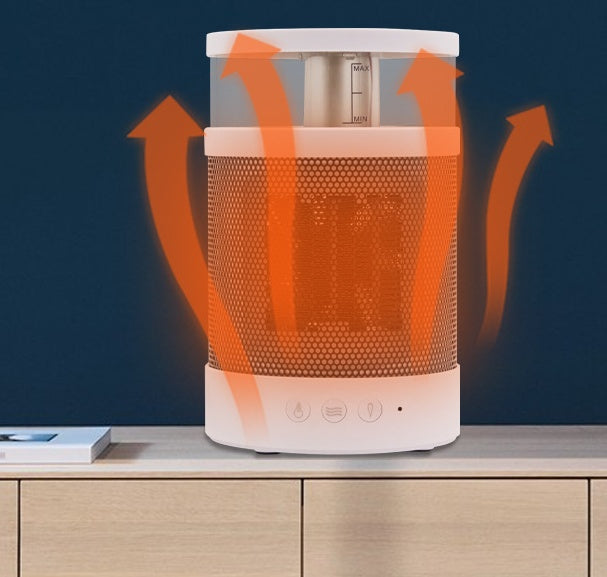 3-in-1 Space Heater: Fast Heating, Humidifier, & Night Light - Electric Warmer Fan - Minihomy