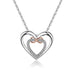 Heart-shaped Two-color Infinite 8-shaped Rhinestone Spring Necklace - Minihomy