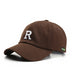 Adjustable Cap Letter R Embroidery Unisex Baseball Cap - Minihomy